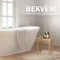 Taburete de ducha de bambú, banco de ducha con estante de almacenamiento de 2 niveles para baño