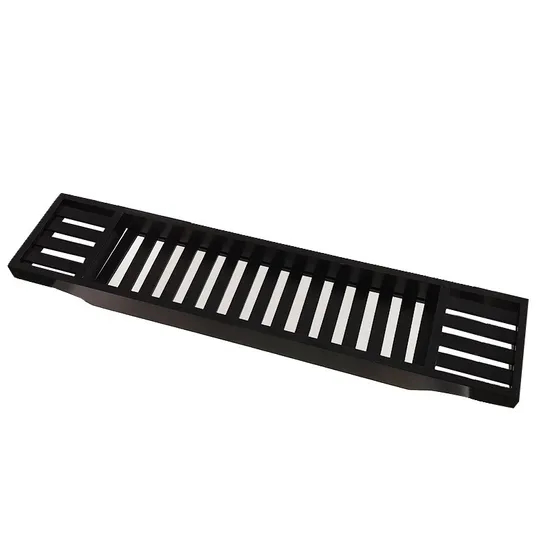 Tenedor de bambú de la tableta del estante de la lectura de la bandeja del carrito de la bañera del color negro