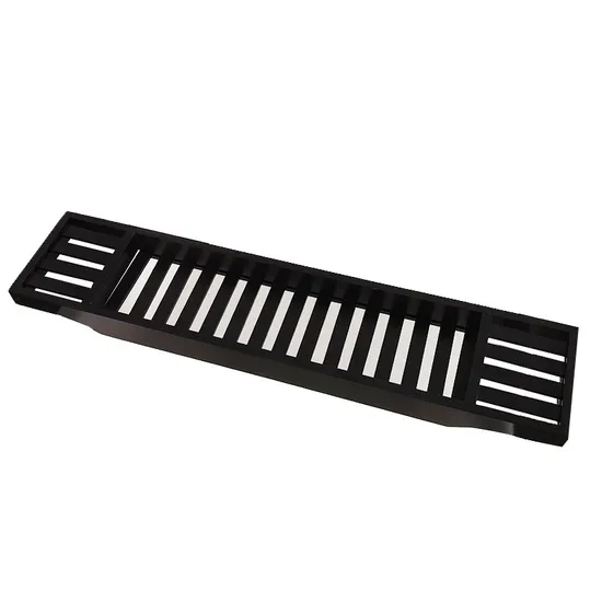 Tenedor de bambú de la tableta del estante de la lectura de la bandeja del carrito de la bañera del color negro