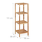 Muebles de baño Estante de baño de madera de acacia independiente de 4 niveles Estante de baño con 4