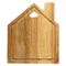 Tabla para servir de madera de acacia Houseshape, tabla para cortar frutas con orificio para colgar