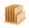 Carpeta de escritorio de oficina con estante de organización y almacenamiento de bambú y madera para papelería, materiales, letras