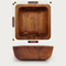 Venta al por mayor Cuencos de salsa de madera de acacia cuadrados Platos de salsa