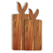 Tabla de quesos y juego de servir de madera de acacia antideslizante de primera calidad