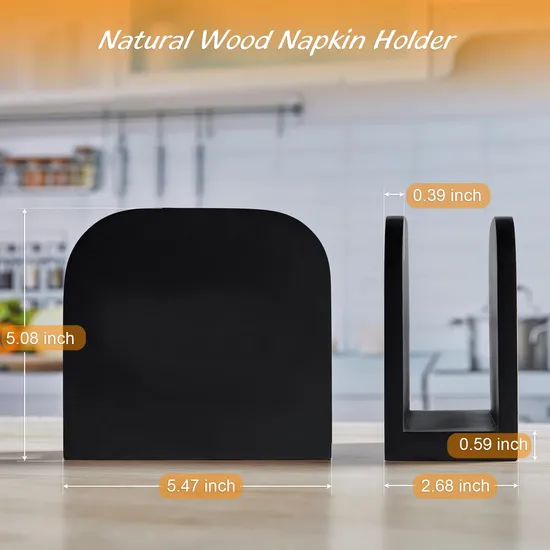 Servilleteros de madera negros para cocina