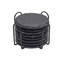 Posavasos decorativos de pizarra con elegante soporte de metal