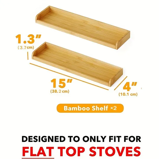 Estante magnético de almacenamiento de pared de bambú para organización de especias