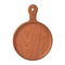 Plato/bandeja redondo personalizado de madera de ébano para servir pizza con asa