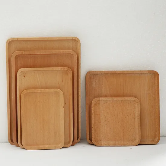 Plato de aperitivo de madera de haya con forma de conejo Natural para niños