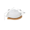 Gres en forma de corazón/plato de mantequilla cubierto de porcelana Contenedor de mantequilla con bandeja de bambú