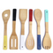 Juego de utensilios de cocina de bambú coloridos al por mayor para regalo de Navidad