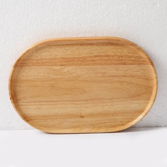Fabricación de bandeja/placa de comida de madera de haya de forma ovalada y redonda para el hogar