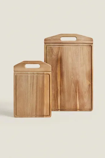 Bloque de madera grueso de las tablas de cortar de la cocina de encargo de la fábrica al por mayor con la manija