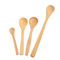 Juego de cucharas de bambú personalizadas al por mayor para cocina y camping