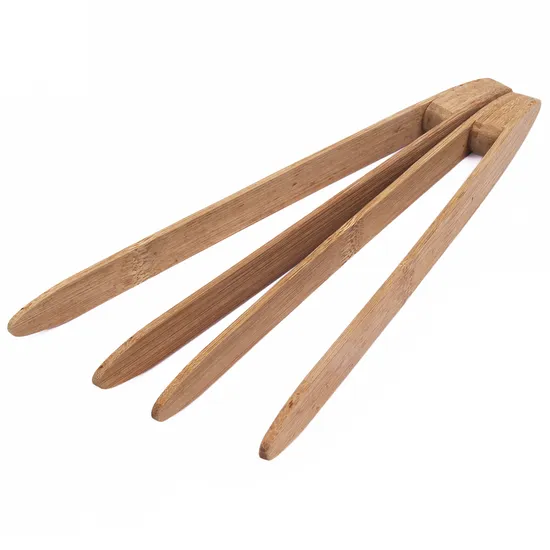 Pinzas de Madera de Bambú para Charcutería, Tostadora, Alimentación y Cocina