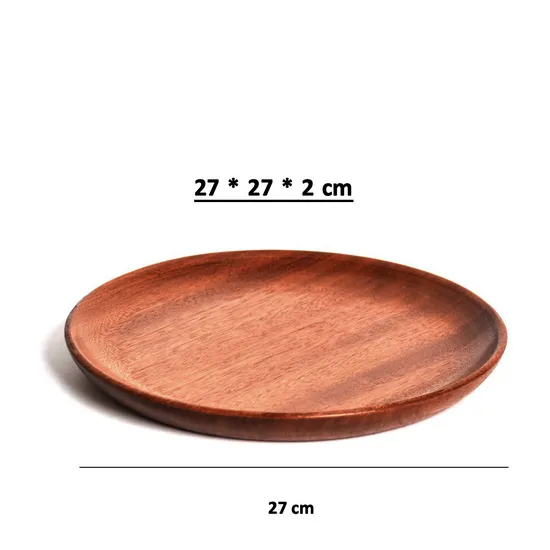 Bandeja rectangular decorativa de madera para servir, plato de té, vajilla para frutas/verduras/pan