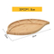 3 platos llanos de bambú divididos para cocina