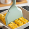 Pala para freír y quemar Jade de silicona ancha antiadherente con mango de haya para cocina