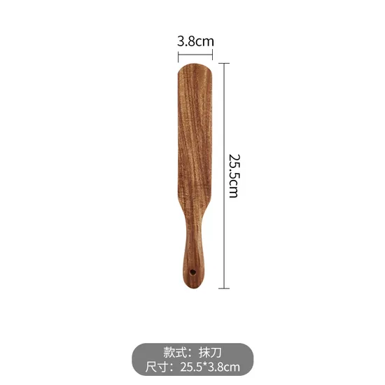 Espátula de madera de Acacia vendedora caliente para mezclar ensalada de pizza con salsa