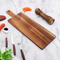 Tabla de cortar de paleta de madera de acacia premium con mango