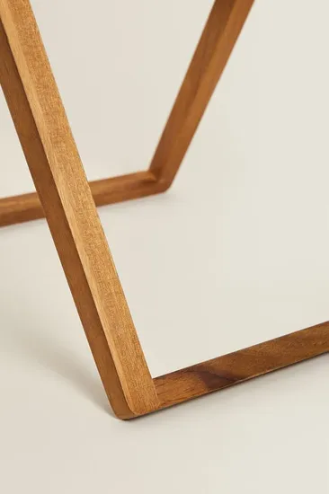 Toallero plegable de madera de Acacia para baño, estante de secado, estantes colgantes de madera