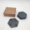 Posavasos de pizarra hexagonales resistentes al calor para café y té