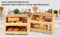 Caja de pan para encimera de cocina, contenedor de almacenamiento de pan y alimentos de gran capacidad de 2 niveles