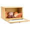Contenedor de almacenamiento de pan de bambú visible para cocina