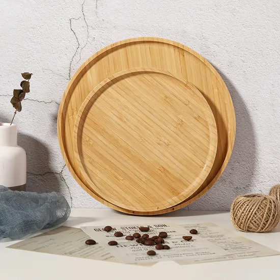Plato de bambú con 4 compartimentos divididos en forma de corazón para dulces, plato para servir con combinación de frutos secos y nueces