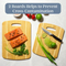 Juego de tablas de cortar de bambú premium de 2 piezas para entusiastas de la cocina