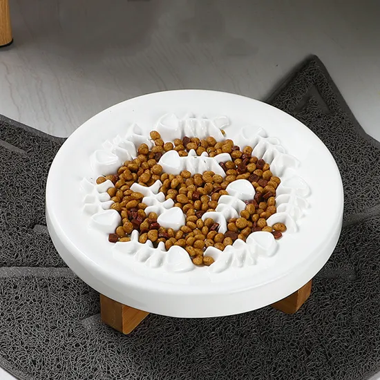 Cuenco de alimentación de cerámica para gatos y perros, cuenco de comida, plato para mascotas para gatitos y cachorros pequeños