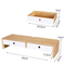 Soporte vertical de bambú para monitor, soporte vertical para ordenador portátil, para apartamentos, oficina, uso doméstico
