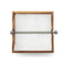 Servilletero de madera de acacia con barra central de acero inoxidable ponderada