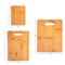 Juego de tablas de cortar de bambú de 3 piezas para cocina