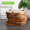 Posavasos de madera de acacia redondos respetuosos del medio ambiente personalizados con soporte para una vida verde