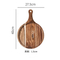 Bandeja funcional redonda personalizada para servir embutidos y quesos de madera de acacia con asa Bulkbuy