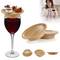 Posavasos ecológicos reutilizables con cubiertas de bambú para copas de vino y charcutería para reuniones familiares
