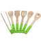 Venta al por mayor de utensilios de cocina de bambú y madera, juego de 6