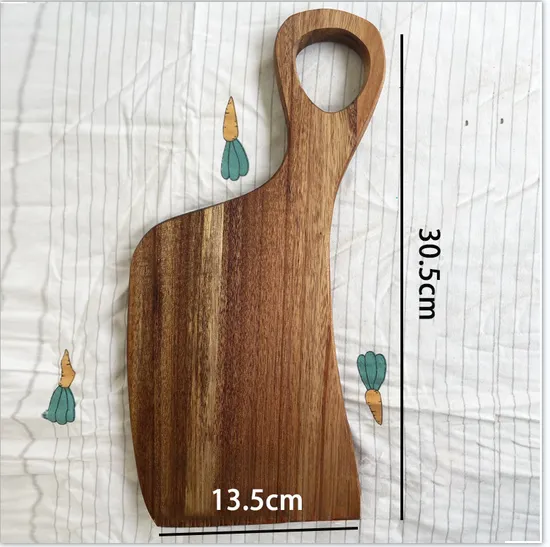 Tabla de servir de madera para sushi, pan de filete y forma irregular grande
