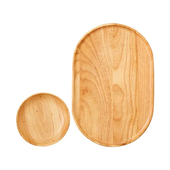 Fabricación de bandeja/placa de comida de madera de haya de forma ovalada y redonda para el hogar