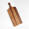 Tabla para servir/bandeja reversible de acacia con canales para jugo y recortes para asas