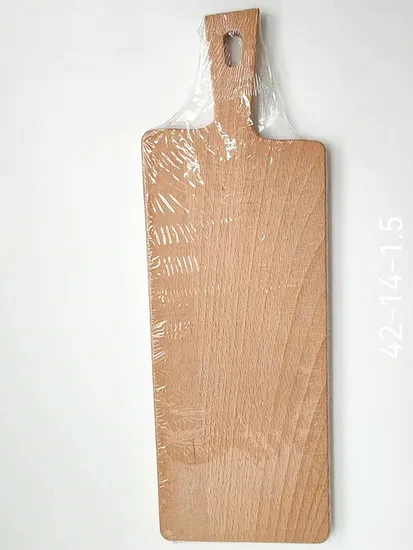 Tabla de cortar de madera de haya con forma de Padde, tabla para servir, tabla de cortar con mango