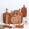 Tabla de cortar de madera de ébano, juego de 3 tablas para servir para acampar