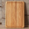Tabla de cortar de madera de roble rectangular orgánica para cocina