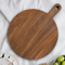 Tabla de cortar de madera redonda de nogal, tabla de cocina para cortar carne, frutas y verduras