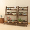 Estante plegable para flores de madera maciza con cuatro y tres capas para jardín