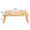 Mesa de picnic de bambú rectangular plegable para vino para exteriores