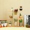 Estante de escritorio multicapa de madera maciza con soporte para flores para libros/juguetes/plantas
