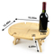 Mesa de picnic de vino de bambú impermeable duradera para viajes familiares