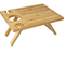 Mesa de vino portátil al aire libre de madera de bambú para playa, estante para vino, para Picnic